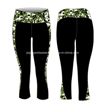 Pantalons de yoga de dames de sublimation de lycra d&#39;usine d&#39;OEM